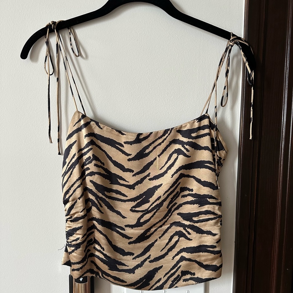 Reformation Tiger Spaghetti Strap Top